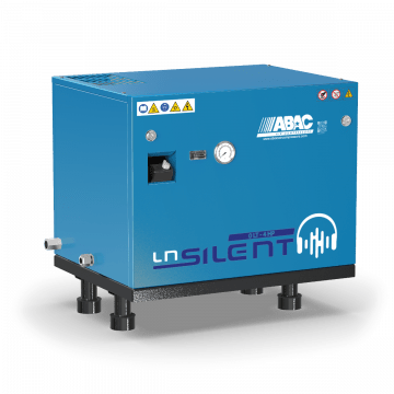 Compresseur silencieux à deux pistons ABAC LN1 A49B 0 T4 DOL | 11 bars | 4 CV/3 kW | 553 l/min | 400V | sans réservoir