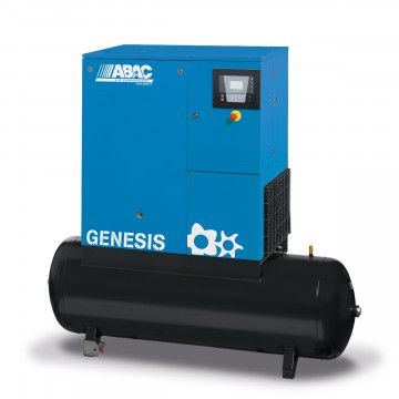 Compresseur à vis ABAC GENESIS 22 13 400/50 500 CE | 13 bars | 30 HP/22 kW | 2770 L/min | 500 L | avec sécheur